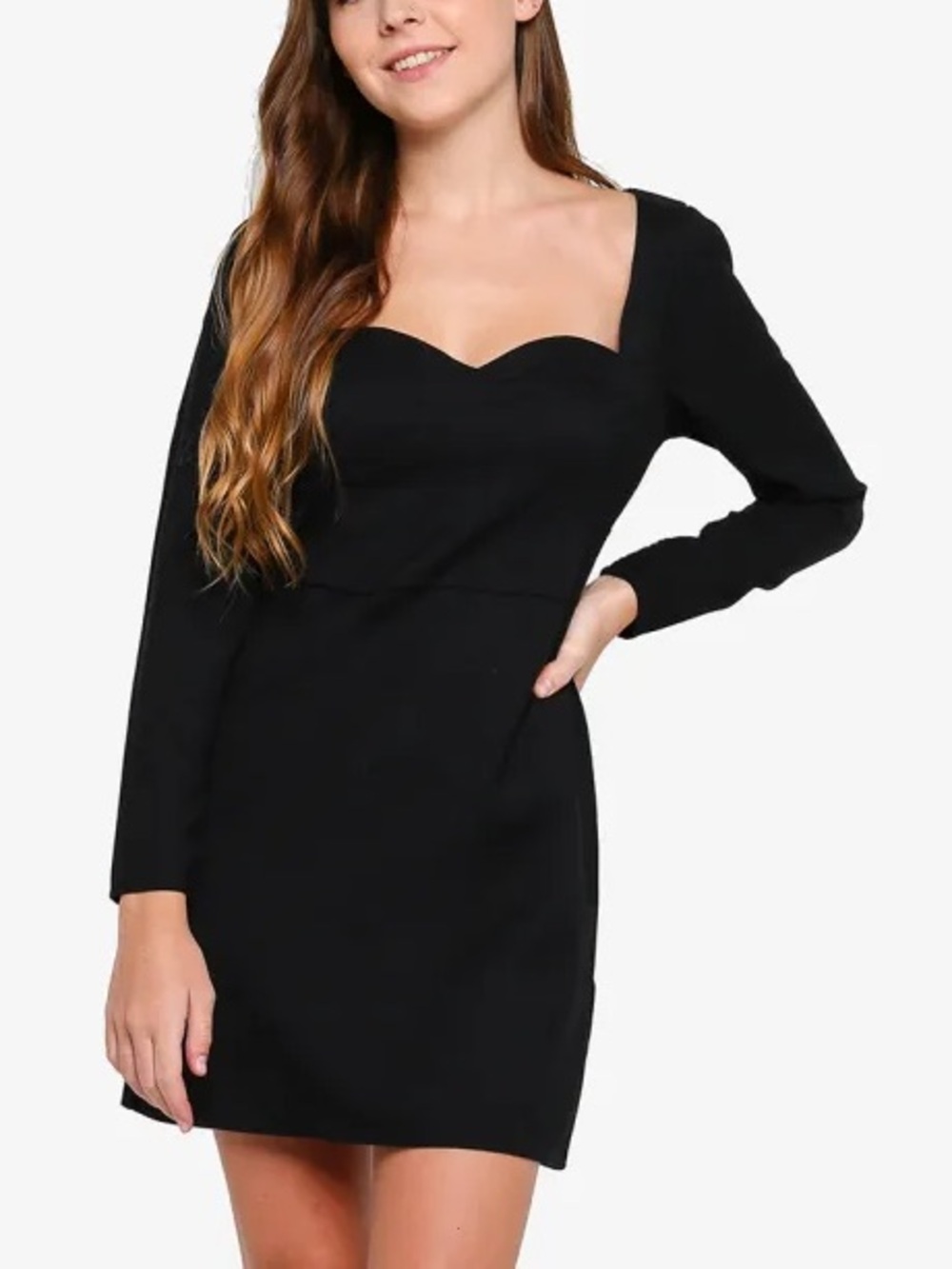 Abercrombie & Fitch Sweetheart Slim Dress in Black - Size S
